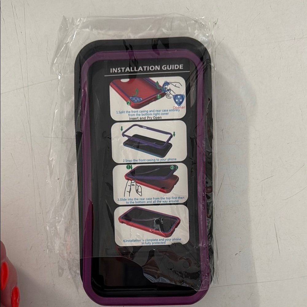 Purple Phone Case with Installation Guide